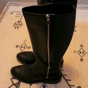 Black knee high boots